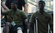 Koné, do Canadá, recebe festa dos companheiros após cirurgia