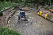 Limpeza dos lagos do Campo de São Bento começa em Niterói