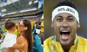 Mavie usa '100% Jesus' em roupa e torce pelo Brasil contra Escócia