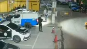 Miliciano preso tenta trocar de roupa com comparsa e fugir em frente à delegacia