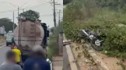 Motociclista é arremessada após bater em caminhão na BR-316 em Teresina