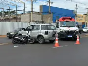 Motociclista em estado grave após ser fechado por carro em Ribeirão Preto