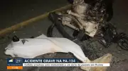 Motociclista morre em acidente na PA-124 e motorista foge