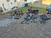 Operação contra furto de motos apreende drogas e peças em SP