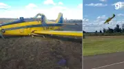 Pouso forçado de avião agrícola no RS após falha no profundor