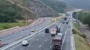 Primeiros 4 km da nova pista da Serra das Araras são liberados na Dutra