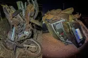 Três mortos em acidente entre carro e moto na MT-240 em Nortelândia