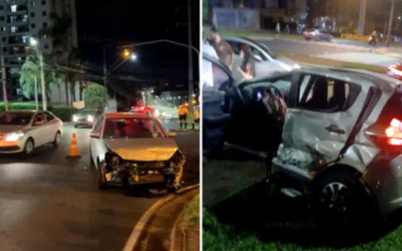 Acidente em Ribeirão Preto deixa cinco feridos após carro de aplicativo capotar