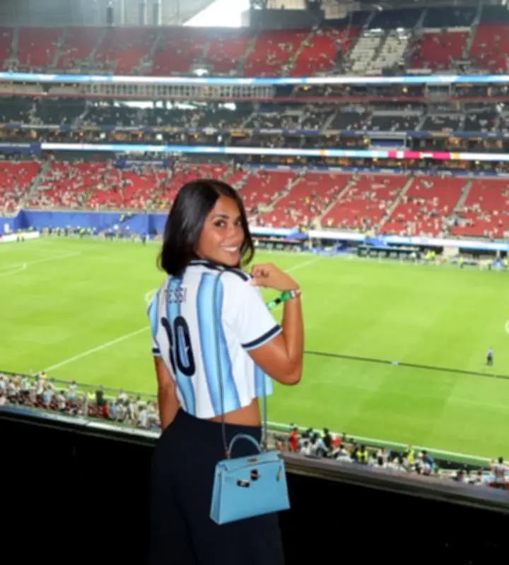 Antonella celebra vitória da Argentina com mensagem a Messi