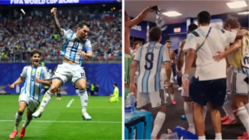 Argentina celebra classificação com hit 'La Cuarta Estrella' no vestiário