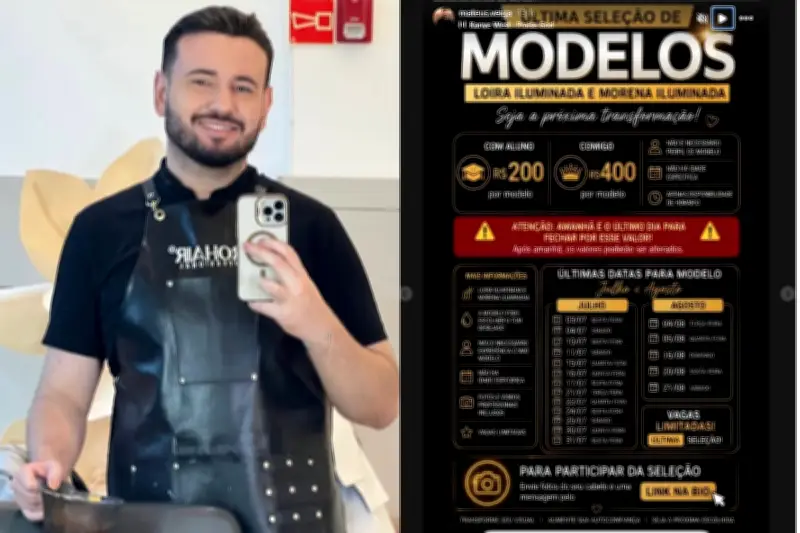 Cabeleireiro preso em Umuarama por golpes em redes sociais