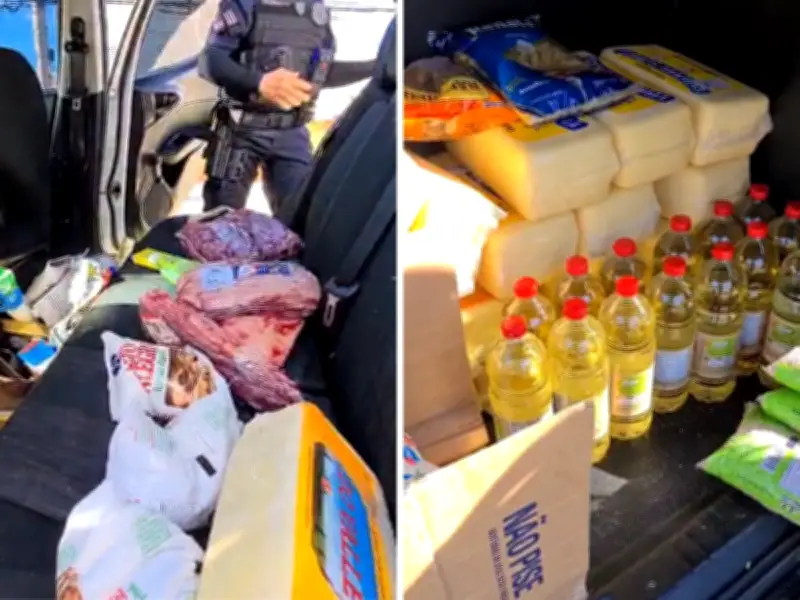 Casal preso em Indaiatuba com carro cheio de carnes e queijos furtados