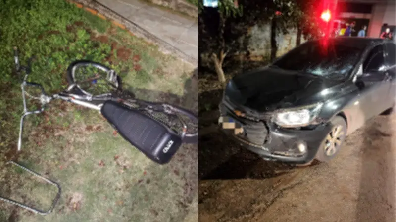 Crianças atropeladas enquanto dividiam bicicleta em Cascavel