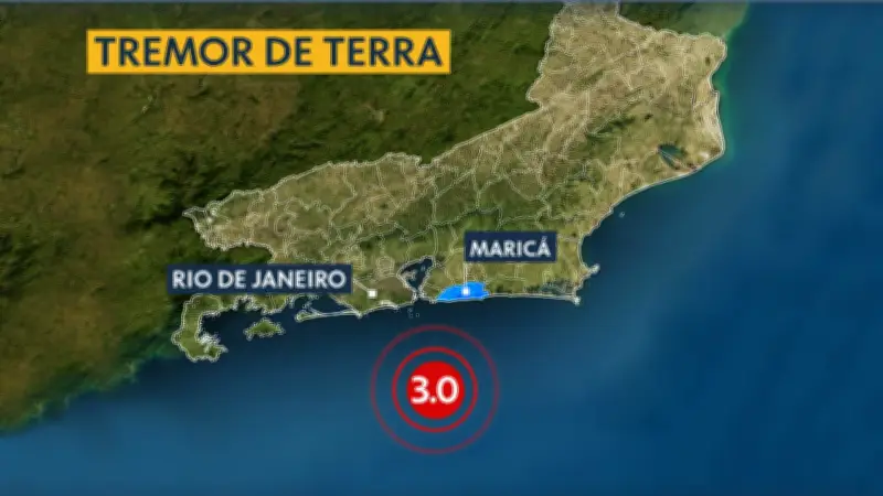 Dois tremores de terra atingem litoral de Maricá, no RJ