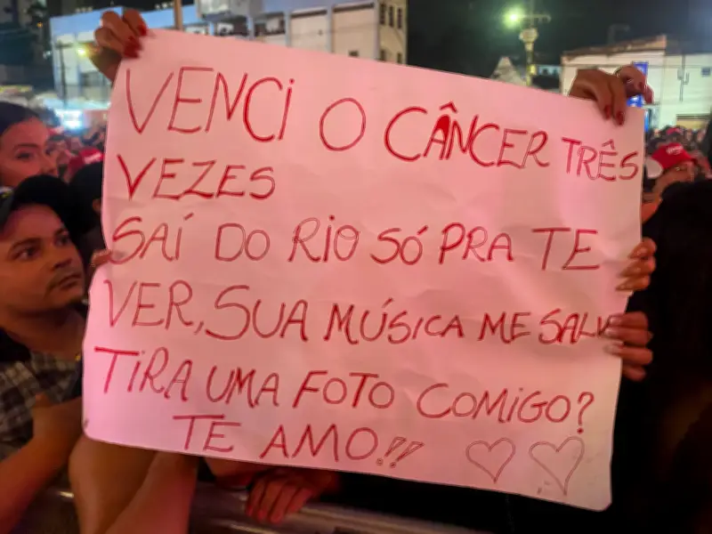 Fã que venceu câncer pela 3ª vez viaja do Rio para ver Pablo no São João