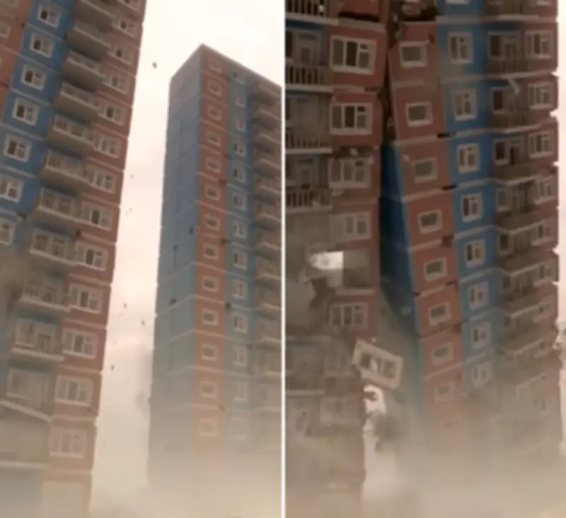 É #FAKE: vídeo de prédios desabando não é terremoto na Venezuela, mas simulação de game
