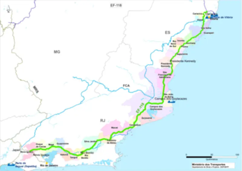 Ferrovia EF-118 abre caminho para nova etapa de industrialização no Brasil