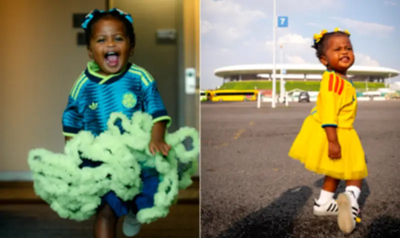 Filha de Jhon Arias viraliza com looks personalizados para jogos da Colômbia