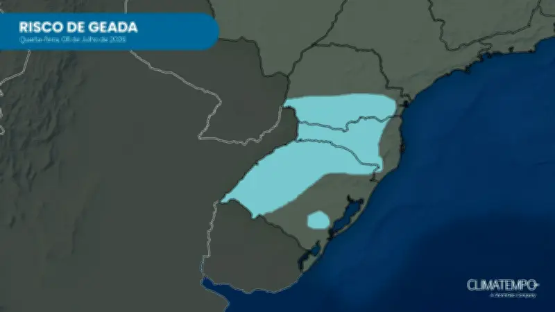 Geada e temperaturas negativas marcam quarta-feira no RS