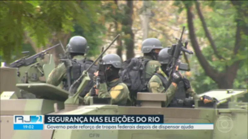 Governo do RJ recua e pede tropas federais para eleições