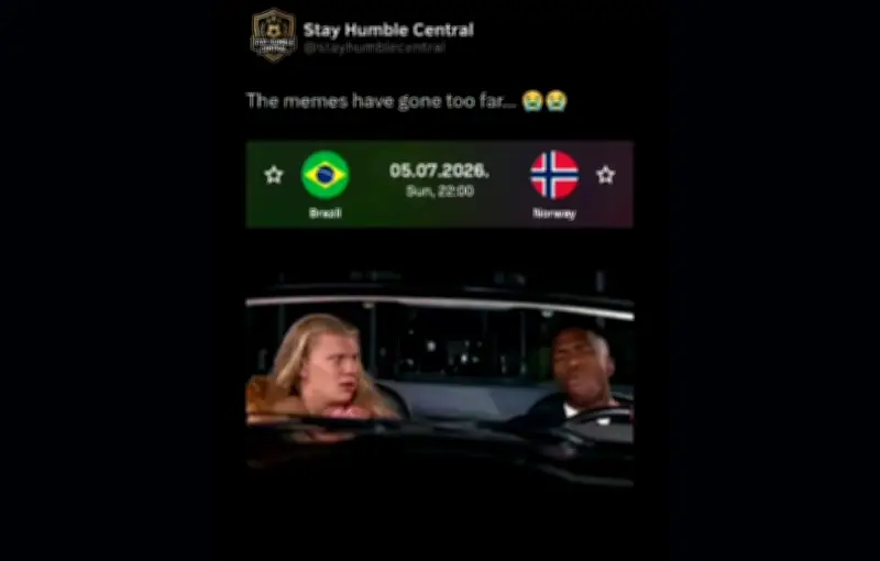 Haaland brinca com meme de Vini Jr. e Brasil encara Noruega nas oitavas
