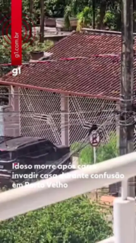 Idoso morto após carro invadir casa em Porto Velho; jovem presa
