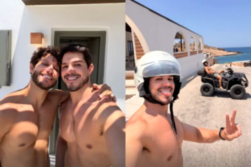 Igor Cosso e Heron Leal curtem lua de mel na Grécia após casamento