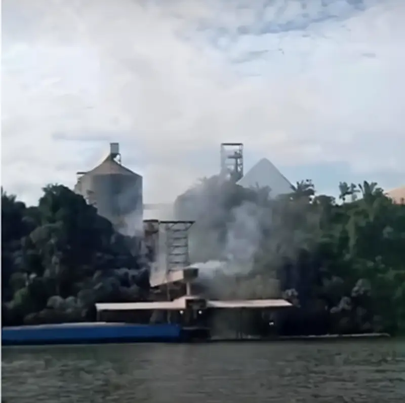 Incêndio atinge terminal portuário da Cianport em Miritituba, no Pará