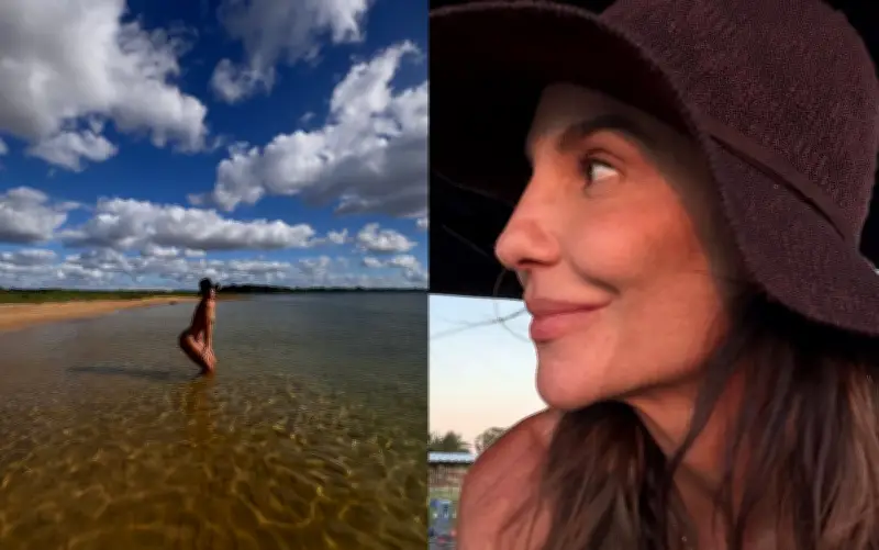 Ivete Sangalo se declara ao Rio São Francisco em passeio na Bahia