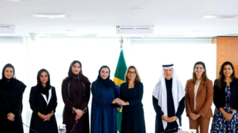 Janja recebe delegação saudita para discutir cooperação energética