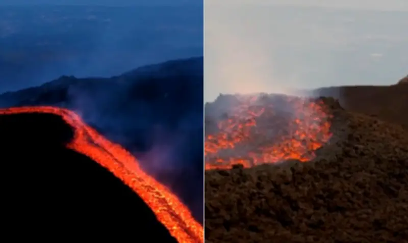 Monte Etna entra em erupção na Sicília com espetáculo de lava