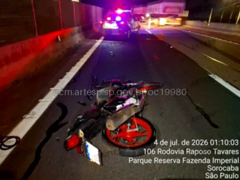 Motociclista morre em acidente na Rodovia Raposo Tavares em Sorocaba