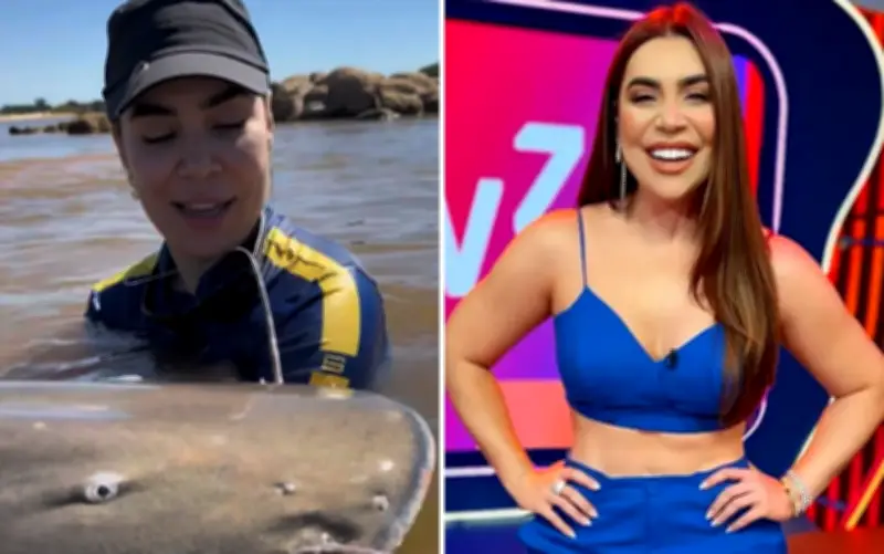 Naiara Azevedo pesca piraíba de 2,4 metros no Rio Araguaia