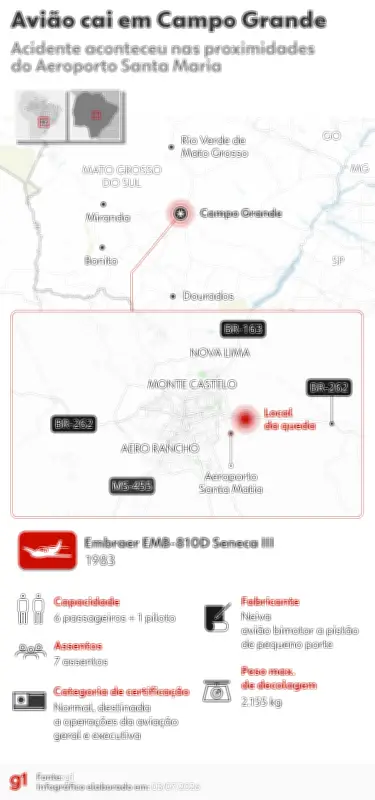 Neblina pode ter causado queda de avião que matou pesquisadora alemã em Campo Grande