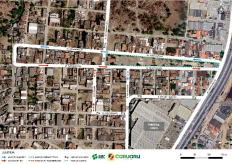 Novo sistema viário em Nova Caruaru com binário na Avenida Panamericana