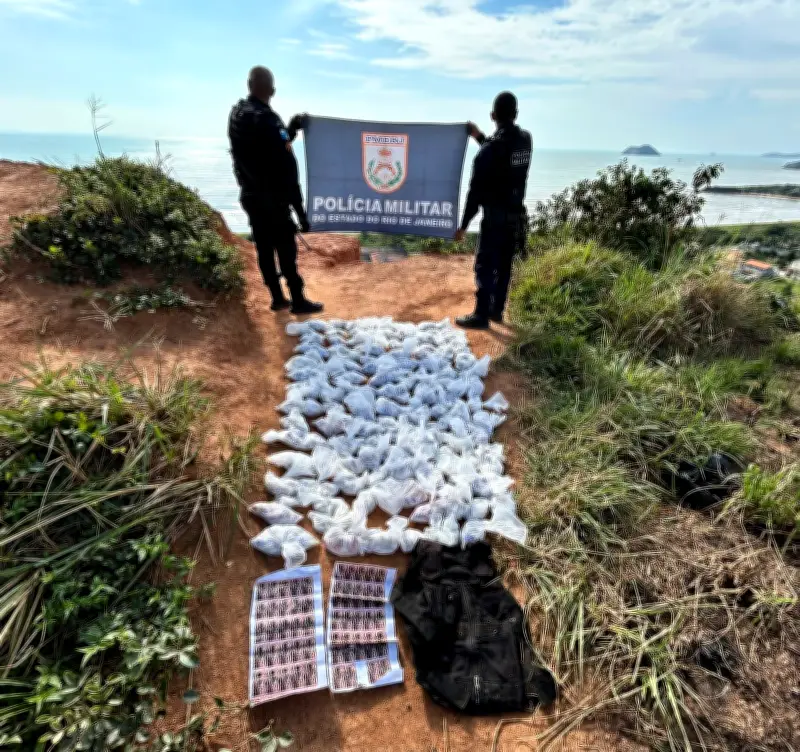PM apreende drogas avaliadas em R$ 100 mil em Cabo Frio