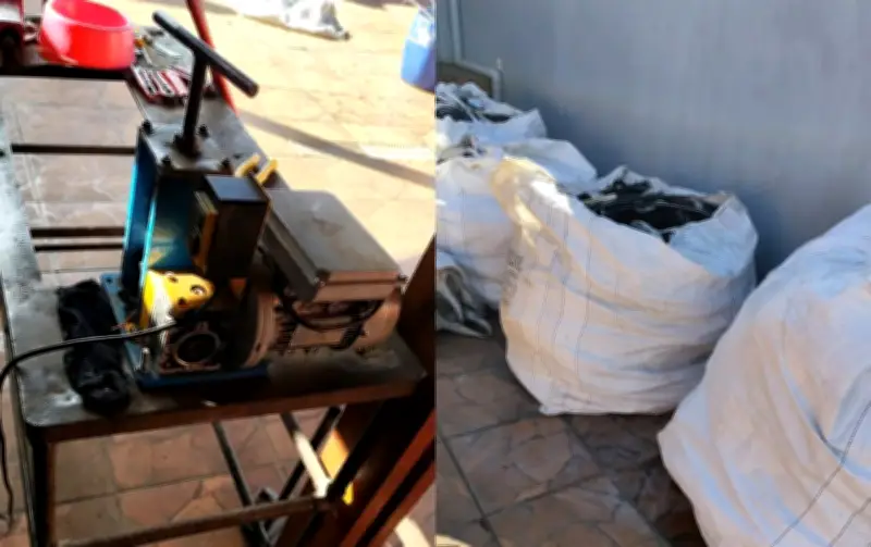 Polícia apreende 11 kg de cobre e material para descascar fios furtados em Bauru
