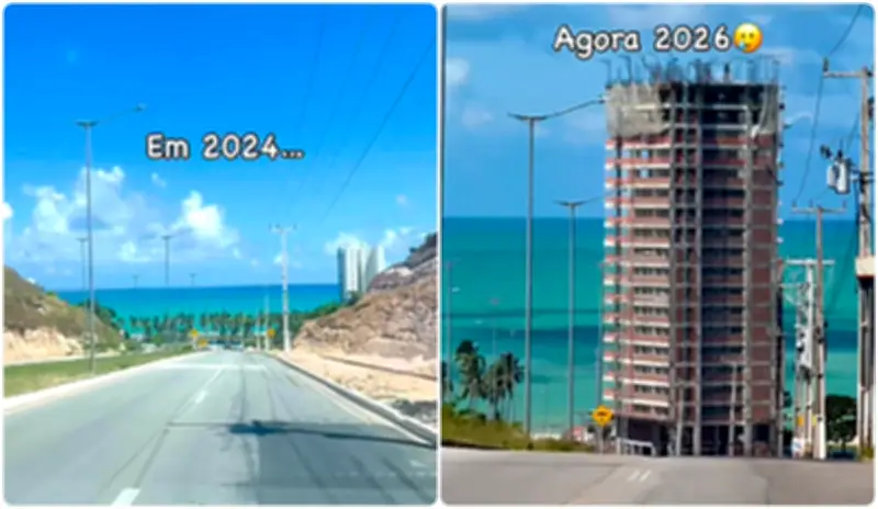 Prédio bloqueia vista do mar na orla de Maceió e gera polêmica