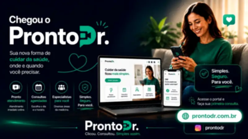 ProntoDr: telemedicina sem mensalidade para quem não tem plano de saúde
