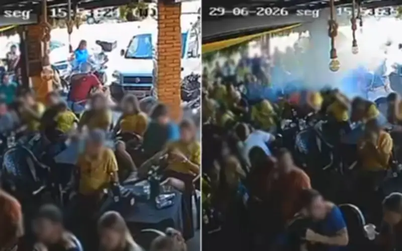 Torcedor tem mão dilacerada por rojão em bar de Goiás
