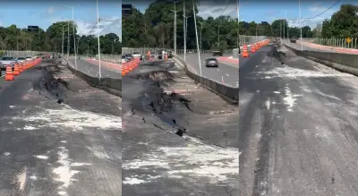 Avenida Liberdade interditada após asfalto ceder em Belém