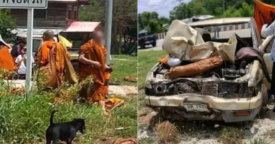 Criança dirige caminhonete e mata oito monges em procissão na Tailândia