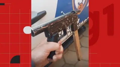 Metralhadora escondida em TV é apreendida com olheiro do tráfico no ES