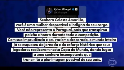 Senadora paraguaia faz ataques racistas a Mbappé após eliminação na Copa