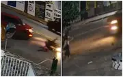 Motorista atropela motociclista e volta pela contramão para bater moto caída em SP