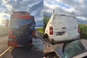 Motorista morre em batida frontal entre furgão e caminhão no PR