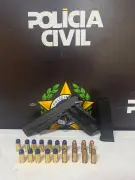 Polícia Civil apreende pistola e munições em Barra Mansa após denúncia